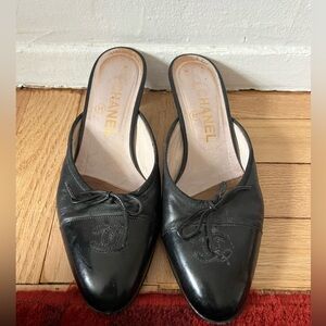 Chanel Kitten Heel Mules